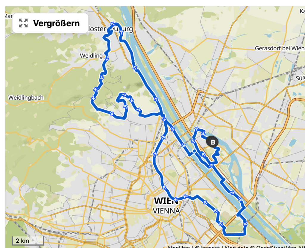 Little Mammut Marsch Wien - die Route